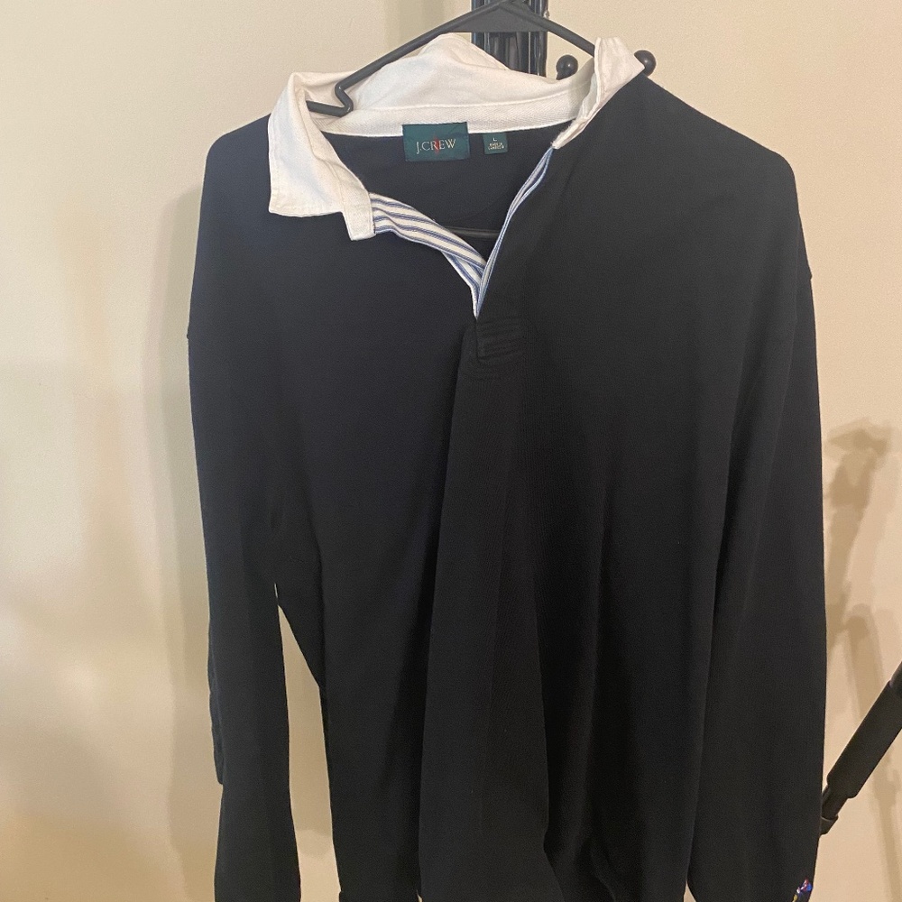 A J.Crew Rugby shirt with striped placket
